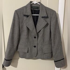Women’s Harve Benard Long Sleeve Black and White Blazer